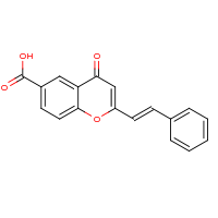2d structure of 4-oxo-2-[(E)-2-phenylethenyl]-4H-chromene-6-carboxylic acid