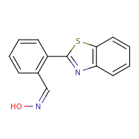2d structure of (Z)-N-{[2-(1,3-benzothiazol-2-yl)phenyl]methylidene}hydroxylamine
