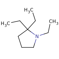 2d structure of 1,2,2-triethylpyrrolidine