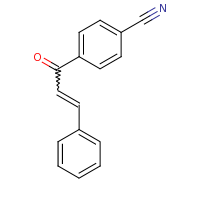 2d structure of 4-(3-phenylprop-2-enoyl)benzonitrile