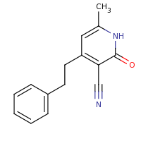 2d structure of 6-methyl-2-oxo-4-(2-phenylethyl)-1,2-dihydropyridine-3-carbonitrile