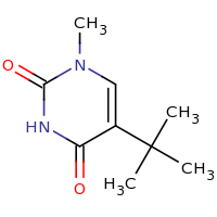 2d structure of 5-tert-butyl-1-methyl-1,2,3,4-tetrahydropyrimidine-2,4-dione