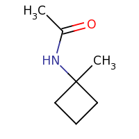 2d structure of N-(1-methylcyclobutyl)acetamide