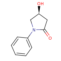 2d structure of (4S)-4-hydroxy-1-phenylpyrrolidin-2-one