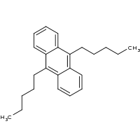 2d structure of 9,10-dipentylanthracene