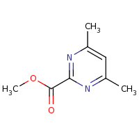 2d structure of methyl 4,6-dimethylpyrimidine-2-carboxylate
