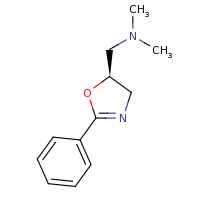 2d structure of dimethyl({[(5S)-2-phenyl-4,5-dihydro-1,3-oxazol-5-yl]methyl})amine