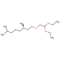 2d structure of 2-{[(3R)-3,7-dimethyloctyl]oxy}-1,1-diethoxyethane