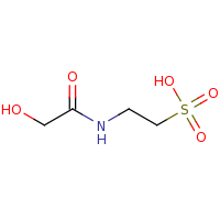 2d structure of 2-(2-hydroxyacetamido)ethane-1-sulfonic acid