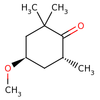 2d structure of (4R,6R)-4-methoxy-2,2,6-trimethylcyclohexan-1-one