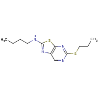 2d structure of N-butyl-5-(propylsulfanyl)-[1,3]thiazolo[5,4-d]pyrimidin-2-amine