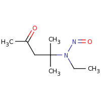 2d structure of 4-[ethyl(nitroso)amino]-4-methylpentan-2-one