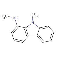 2d structure of N,9-dimethyl-9H-carbazol-1-amine