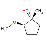 2d structure of (1R,2R)-2-methoxy-1-methylcyclopentan-1-ol