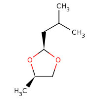 2d structure of (2S,4R)-4-methyl-2-(2-methylpropyl)-1,3-dioxolane