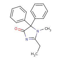 2d structure of 2-ethyl-1-methyl-5,5-diphenyl-4,5-dihydro-1H-imidazol-4-one
