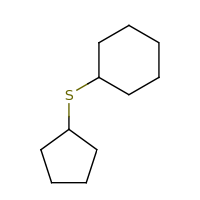 2d structure of (cyclopentylsulfanyl)cyclohexane