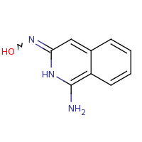 2d structure of 3-(hydroxyimino)-2,3-dihydroisoquinolin-1-amine