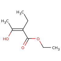 2d structure of ethyl (2Z)-2-ethyl-3-hydroxybut-2-enoate