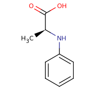 2d structure of (2S)-2-(phenylamino)propanoic acid