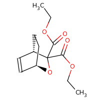 2d structure of 3,3-diethyl (1R,4S)-2-oxabicyclo[2.2.2]oct-5-ene-3,3-dicarboxylate
