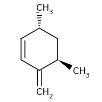 2d structure of (4R,6R)-4,6-dimethyl-3-methylidenecyclohex-1-ene