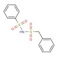 2d structure of N-(benzenesulfonyl)-1-phenylmethanesulfonamide