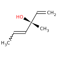 2d structure of (3R)-3-methylhexa-1,4-dien-3-ol