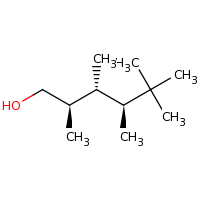 2d structure of (2R,3R,4S)-2,3,4,5,5-pentamethylhexan-1-ol