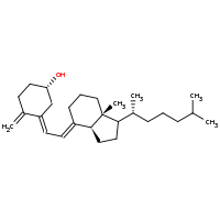 2d structure of (1S,3E)-3-{2-[(1R,3aS,4E,7aR)-7a-methyl-1-[(2R)-6-methylheptan-2-yl]-octahydro-1H-inden-4-ylidene]ethylidene}-4-methylidenecyclohexan-1-ol