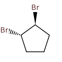 2d structure of (1S,2S)-1,2-dibromocyclopentane