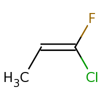 2d structure of (1Z)-1-chloro-1-fluoroprop-1-ene