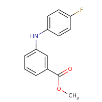 2d structure of methyl 3-[(4-fluorophenyl)amino]benzoate