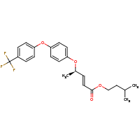 2d structure of 3-methylbutyl (2E,4R)-4-{4-[4-(trifluoromethyl)phenoxy]phenoxy}pent-2-enoate