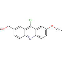 2d structure of (9-chloro-7-methoxyacridin-2-yl)methanol