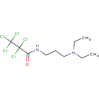 2d structure of 2,2,3,3,3-pentachloro-N-[3-(diethylamino)propyl]propanamide