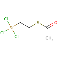 2d structure of 1-{[2-(trichlorosilyl)ethyl]sulfanyl}ethan-1-one