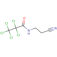 2d structure of 2,2,3,3,3-pentachloro-N-(2-cyanoethyl)propanamide