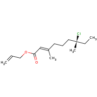 2d structure of prop-2-en-1-yl (2E,7R)-7-chloro-3,7-dimethylnon-2-enoate