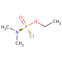 2d structure of (S)-(dimethylamino)(ethoxy)phosphinoyl chloride