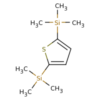2d structure of trimethyl[5-(trimethylsilyl)thiophen-2-yl]silane