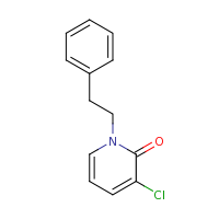 2d structure of 3-chloro-1-(2-phenylethyl)-1,2-dihydropyridin-2-one