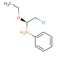 2d structure of [(1R)-2-chloro-1-ethoxyethyl](phenyl)silane