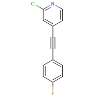 2d structure of 2-chloro-4-[2-(4-fluorophenyl)ethynyl]pyridine