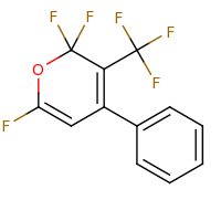 2d structure of 2,2,6-trifluoro-4-phenyl-3-(trifluoromethyl)-2H-pyran