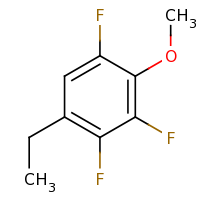 2d structure of 1-ethyl-2,3,5-trifluoro-4-methoxybenzene