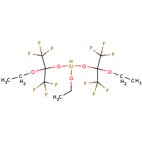 2d structure of 6-ethoxy-4,4,8,8-tetrakis(trifluoromethyl)-3,5,7,9-tetraoxa-6-silaundecane