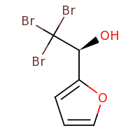 2d structure of (1S)-2,2,2-tribromo-1-(furan-2-yl)ethan-1-ol