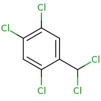 2d structure of 1,2,4-trichloro-5-(dichloromethyl)benzene