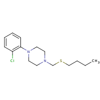 2d structure of 1-[(butylsulfanyl)methyl]-4-(2-chlorophenyl)piperazine